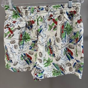 Vintage Men’s Colorful Graphic Print Shorts